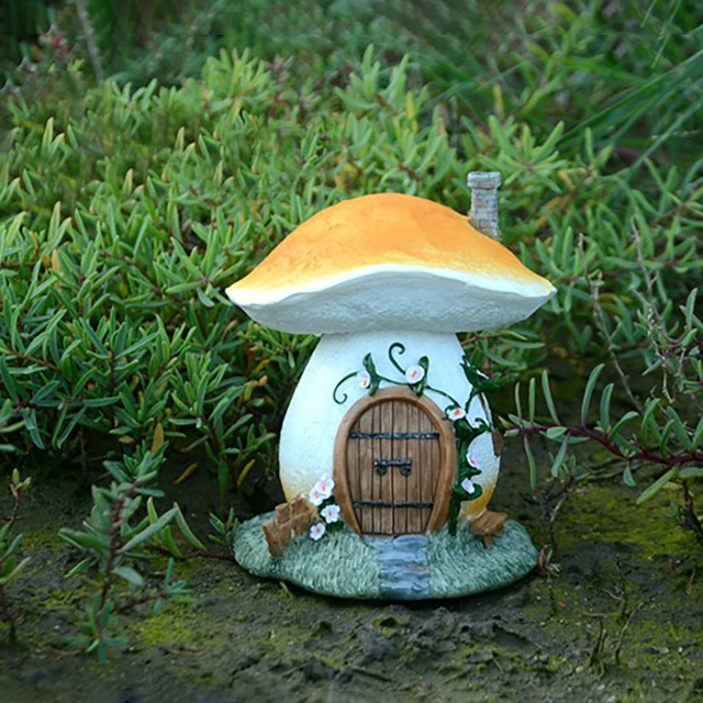 Miniaturowy dom gnoma jako dekoracja ogrodowa - żołądź z kostki z bajki - Wianko - 18