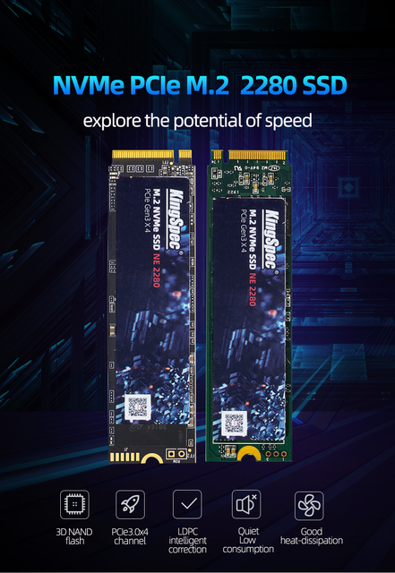 Wewnętrzny dysk SSD KingSpec M.2 NVMe 256GB/512GB/1TB PCIe NVME 2280 HDD - Wianko - 4