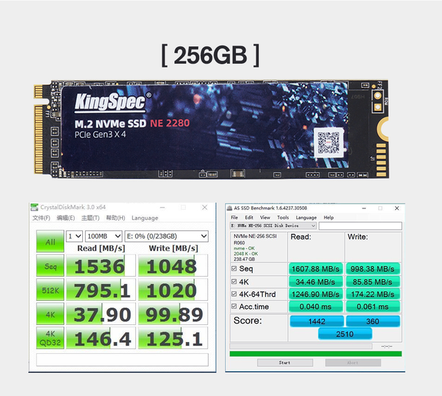 Wewnętrzny dysk SSD KingSpec M.2 NVMe 256GB/512GB/1TB PCIe NVME 2280 HDD - Wianko - 5