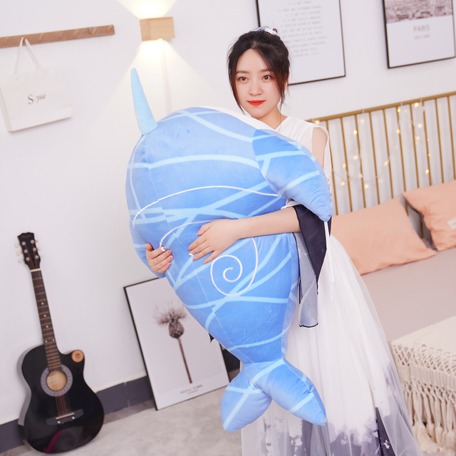 Pluszowy wieloryb oceaniczny 40/60/80CM - seksowny anime, oryginalny, wypchany poduszką, dla dzieci, idealny na prezent, zwierzęta pluszowe - Wianko - 1