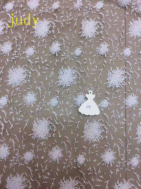 Materiał: Zdjęcie białego płatka śniegu w proszku granulatu na siatce - 5 jardów/torba HL327 - Wianko - 1