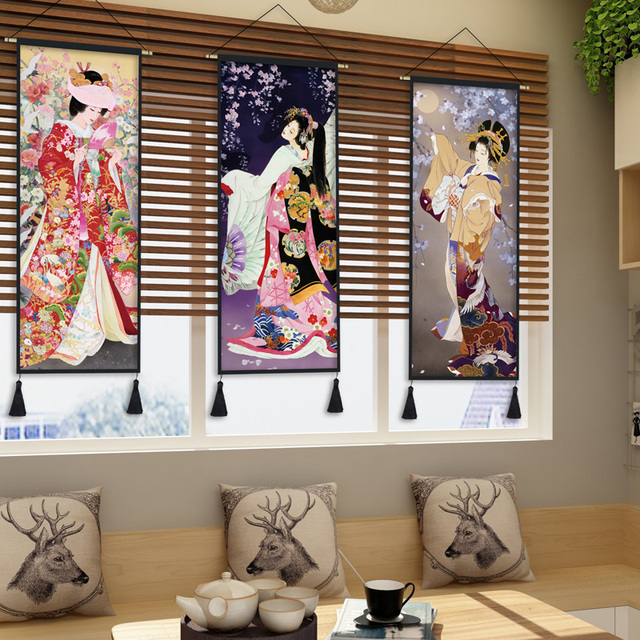 Plakat Retro japońskiej gejszy - styl ukiyo-e, dekoracja ściany w domu - Wianko - 3