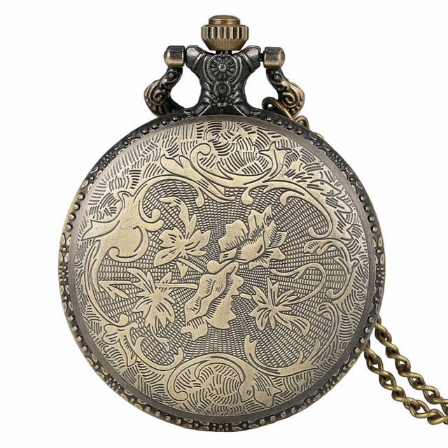 Zegarek kieszonkowy ze szkieletem Steampunk w kształcie brązowych żeberek i ażurową dekoracją - Wianko - 7