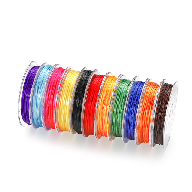Ręcznie robiona elastyczna bransoletka z kryształowym sznurem w 10 m/rolce, mieszane kolory - Wianko - 19