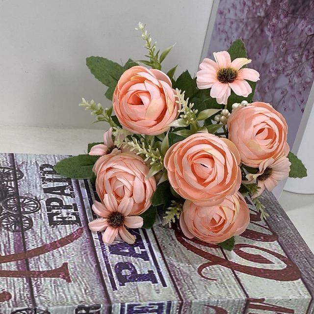 Sztuczna róża jedwabna w kolorze różowym, 30cm - idealna dekoracja salonu, bukietów ślubnych i wnętrz - Wianko - 1