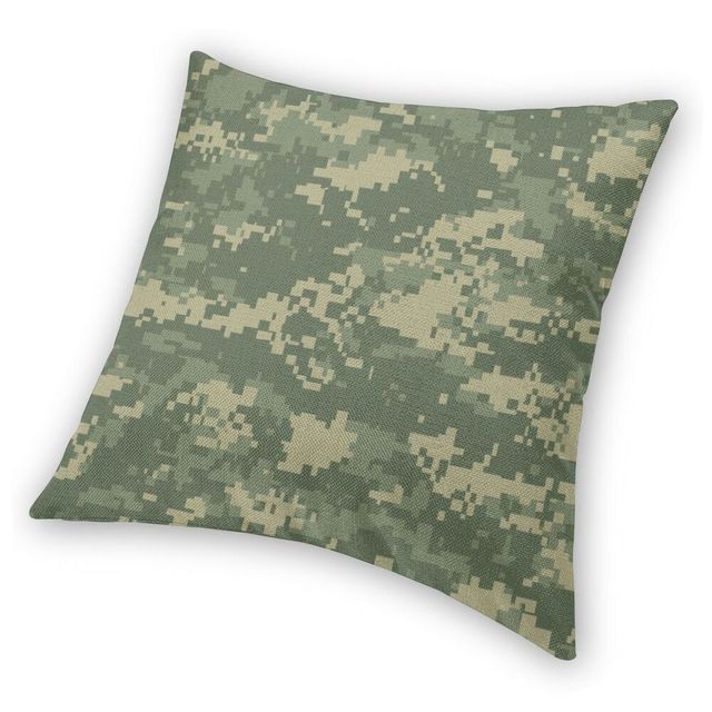 Poduszka dekoracyjna kwadratowa w kamuflażu wojskowym 3D, dwustronnie drukowana (Vibrant Pixel Camo) - Wianko - 3