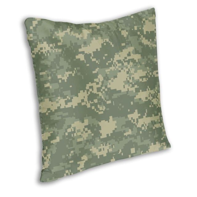 Poduszka dekoracyjna kwadratowa w kamuflażu wojskowym 3D, dwustronnie drukowana (Vibrant Pixel Camo) - Wianko - 2
