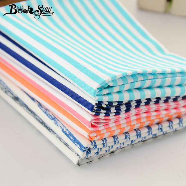 Tkanina bawełniana Booksew 100% bawełna, seria pasków do patchworku, metr materiału DIY do szycia - Tissu - Wianko - 3