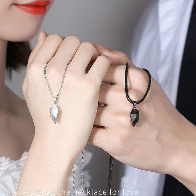 Bransoletka i naszyjnik magnetyczne serce z kamienia - dla pary miłośników, idealne dla kobiet i mężczyzn - Wianko - 10