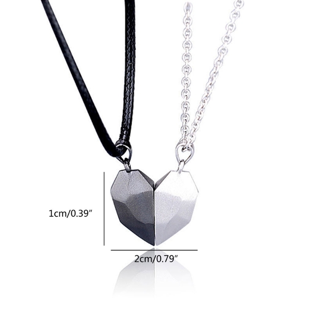Bransoletka i naszyjnik magnetyczne serce z kamienia - dla pary miłośników, idealne dla kobiet i mężczyzn - Wianko - 5