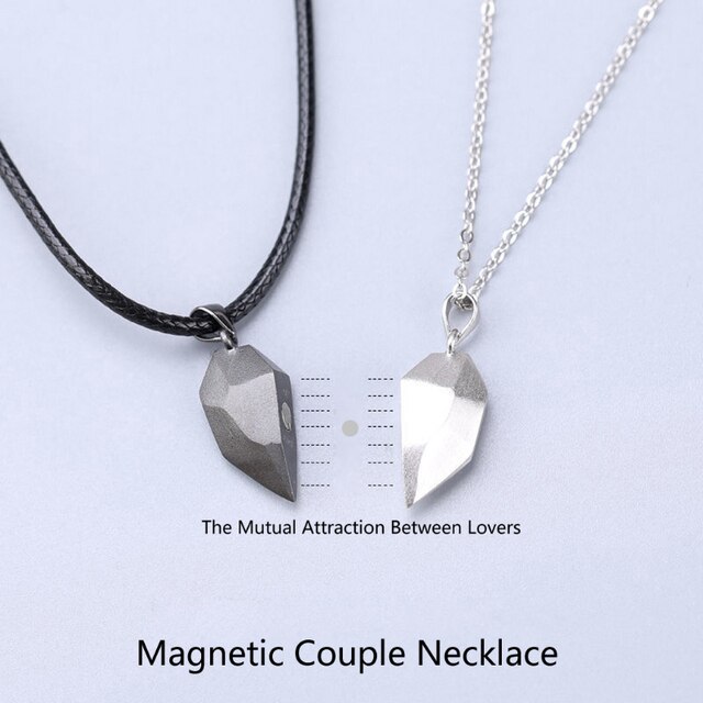 Bransoletka i naszyjnik magnetyczne serce z kamienia - dla pary miłośników, idealne dla kobiet i mężczyzn - Wianko - 6