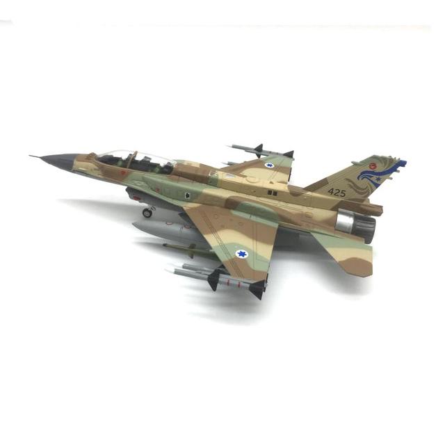 Izraelskie linie lotnicze F-16I Burza z Piorunami - Model myśliwski 1:72 z wykończeniem ze stopu - prezent świąteczny - Wianko - 2