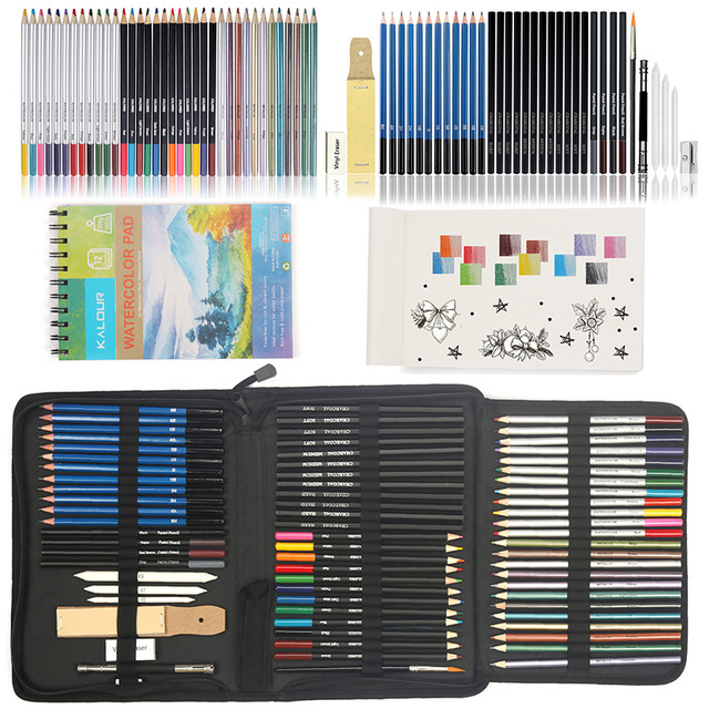 74-sztukowy zestaw kredki Art ołówek węglowy do szkicowania, dla artystów, malarzy i uczniów malarstwa, doskonały do rysowania - Wianko - 1