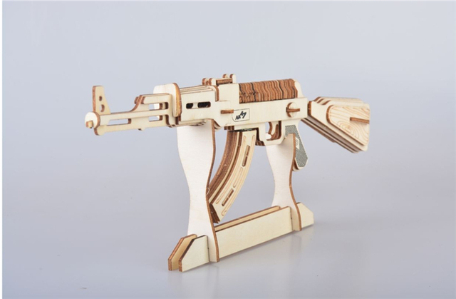 Drewniany zestaw 3D puzzle do składania Woodcraft - modele budynków, zabawki edukacyjne dla dzieci, cięcie laserowe, DIY Craft - Wianko - 25