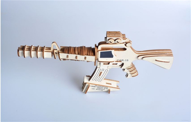 Drewniany zestaw 3D puzzle do składania Woodcraft - modele budynków, zabawki edukacyjne dla dzieci, cięcie laserowe, DIY Craft - Wianko - 6