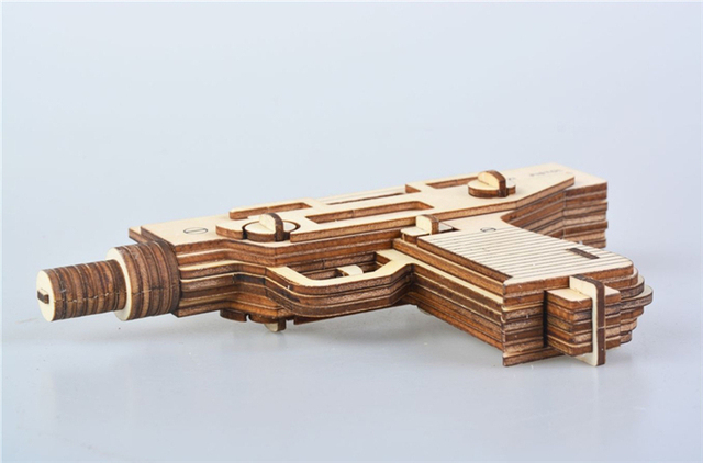 Drewniany zestaw 3D puzzle do składania Woodcraft - modele budynków, zabawki edukacyjne dla dzieci, cięcie laserowe, DIY Craft - Wianko - 14