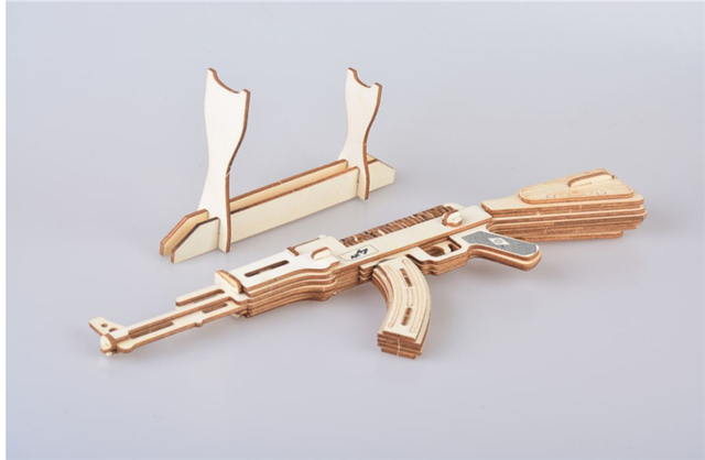 Drewniany zestaw 3D puzzle do składania Woodcraft - modele budynków, zabawki edukacyjne dla dzieci, cięcie laserowe, DIY Craft - Wianko - 26