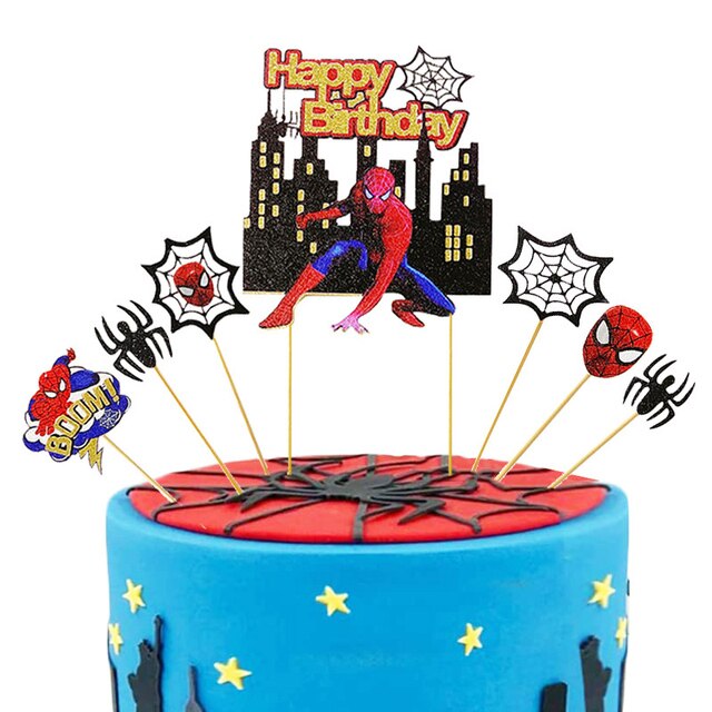 Dekoracje tortu Spiderman Theme - narzędzie do dekoracji ciast z motywem Spidermana, idealne na przyjęcie urodzinowe dziecka - Wianko - 3