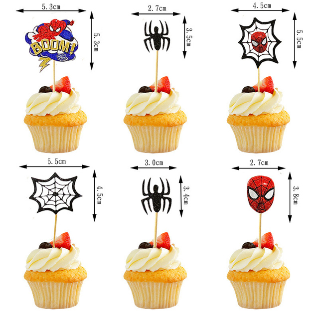 Dekoracje tortu Spiderman Theme - narzędzie do dekoracji ciast z motywem Spidermana, idealne na przyjęcie urodzinowe dziecka - Wianko - 1
