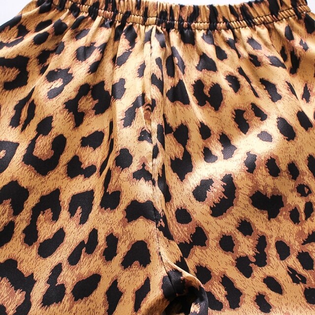 Komplet dziecięcych piżam Bobora Leopard, satyna jedwabna, dla chłopców i dziewcząt - bluzka z długim rękawem i długa bielizna nocna - Wianko - 7