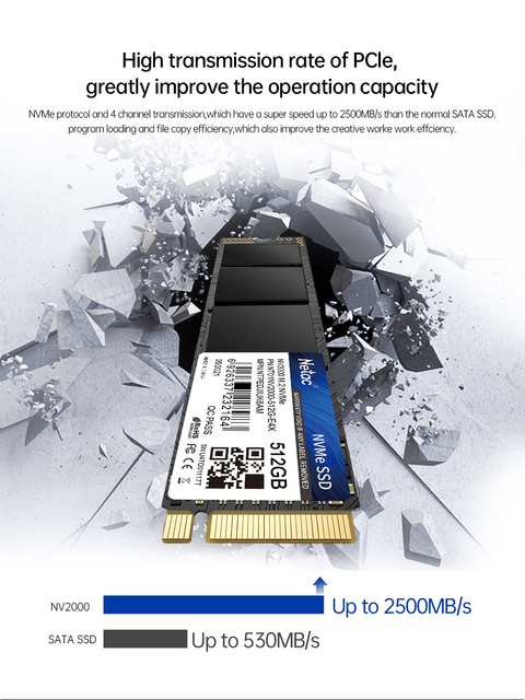 Dysk SSD NVMe Netac 1TB/512GB/256GB/128GB M.2 HDD wewnętrzny do laptopa lub komputera stacjonarnego - Wianko - 3