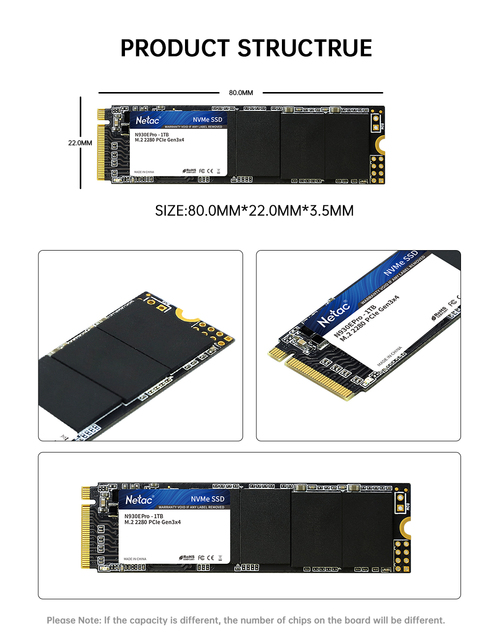 Dysk SSD NVMe Netac 1TB/512GB/256GB/128GB M.2 HDD wewnętrzny do laptopa lub komputera stacjonarnego - Wianko - 12
