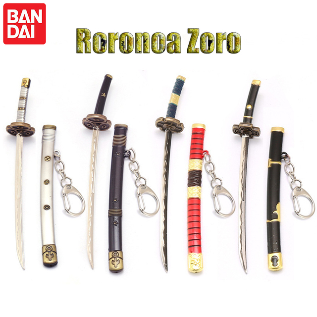 Brelok Roronoa Zoro - Jeden kawałek miecz, akcesoria z pochwą, klamra do pasa, saber, metalowy - Figurka akcji - Wianko - 2