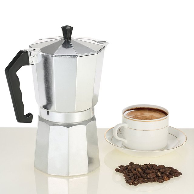 Dzbanek do kawy aluminiowy 3 filiżanki/6 filiżanek/9 filiżanek/12 filiżanek ekspres do kawy, moka/zaparzacz do kawy na kuchnię elektryczną - Wianko - 5