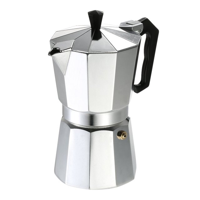 Dzbanek do kawy aluminiowy 3 filiżanki/6 filiżanek/9 filiżanek/12 filiżanek ekspres do kawy, moka/zaparzacz do kawy na kuchnię elektryczną - Wianko - 2