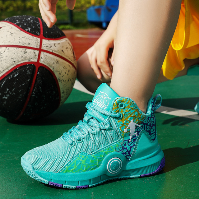 Buty do koszykówki dla dzieci, wysoka jakość, miękka i antypoślizgowa podeszwa - Wianko - 18