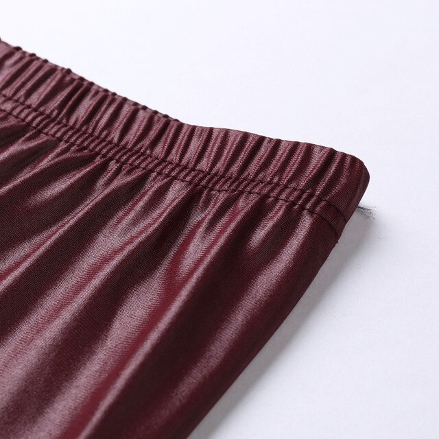 Elastyczne skórzane spodnie legginsy Skinny dla kobiet - casualowy, nowoczesny styl 2021 - Wianko - 20