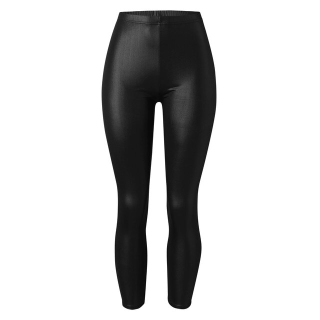 Elastyczne skórzane spodnie legginsy Skinny dla kobiet - casualowy, nowoczesny styl 2021 - Wianko - 16