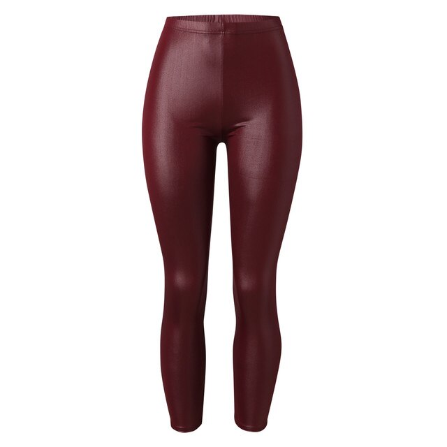 Elastyczne skórzane spodnie legginsy Skinny dla kobiet - casualowy, nowoczesny styl 2021 - Wianko - 18