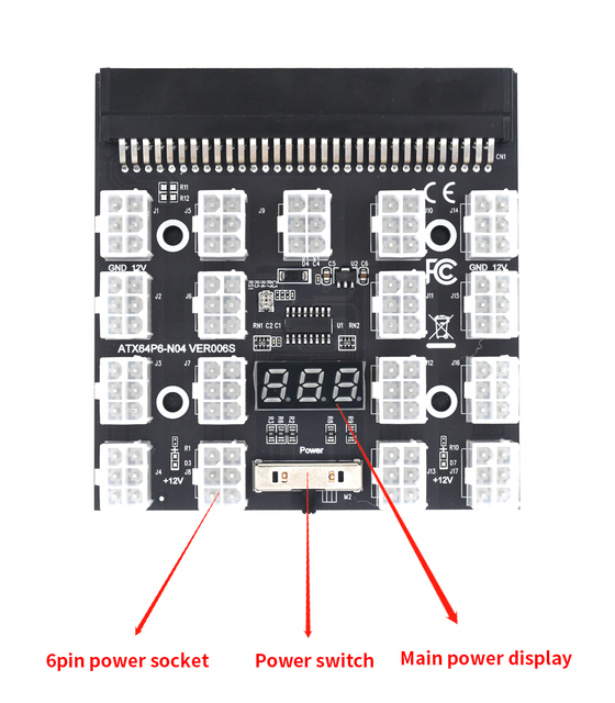 TISHRIC 2021 - Tabliczka zaciskowa do PSU HP 750W/1200W GPU z konwerterem 6Pin do 8Pin dla karty graficznej do miningu BTC - Wianko - 6