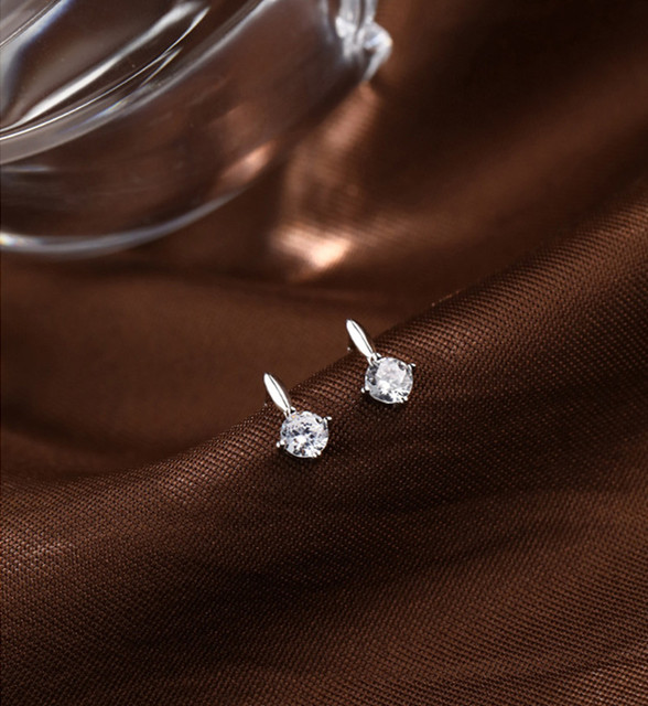 Kolczyki QMCOCO 925 z mini cyrkoniami  - lekka i elegancka biżuteria ze srebra 925, idealna na prezent - Wianko - 13