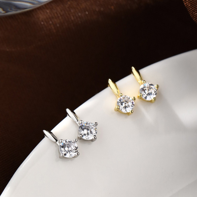 Kolczyki QMCOCO 925 z mini cyrkoniami  - lekka i elegancka biżuteria ze srebra 925, idealna na prezent - Wianko - 17