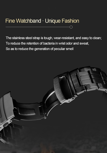Męski zegarek NAVIFORCE ze stali nierdzewnej, wodoodporny, analogowy i cyfrowy z kalendarzem - Wianko - 8