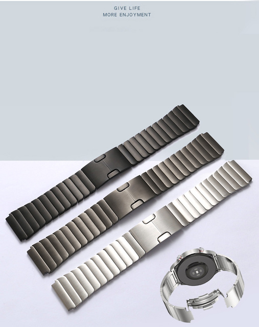 Zamiennik paska zegarka Huawei GT2/2e/Pro, tytanowy szary czarny srebrny pasek ze stali nierdzewnej 22mm Quick Release - Wianko - 1