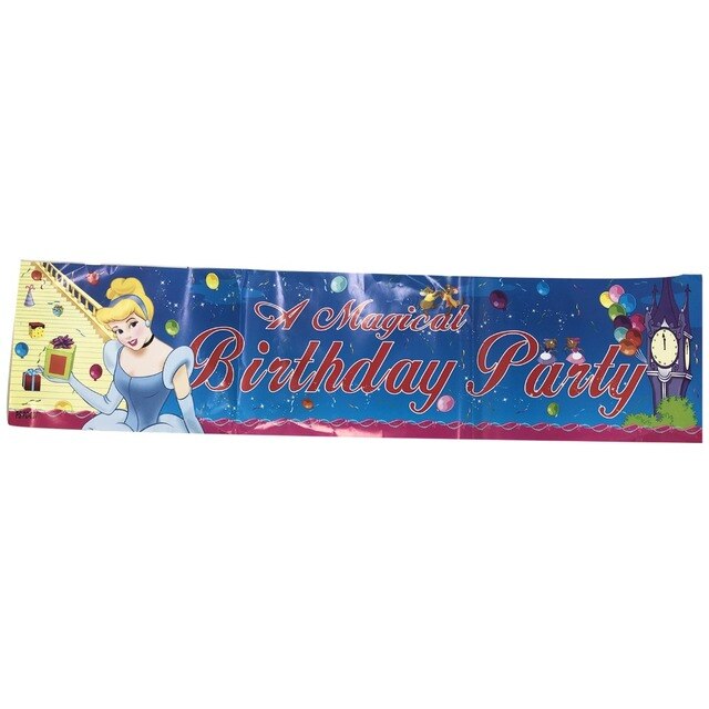 Dekoracja jednorazowa na urodziny, wesele - Kopciuszek Disney dla dziewczynek - Kartonowy rysunek - Księżniczki Disney - Naczynia stołowe - Wianko - 6