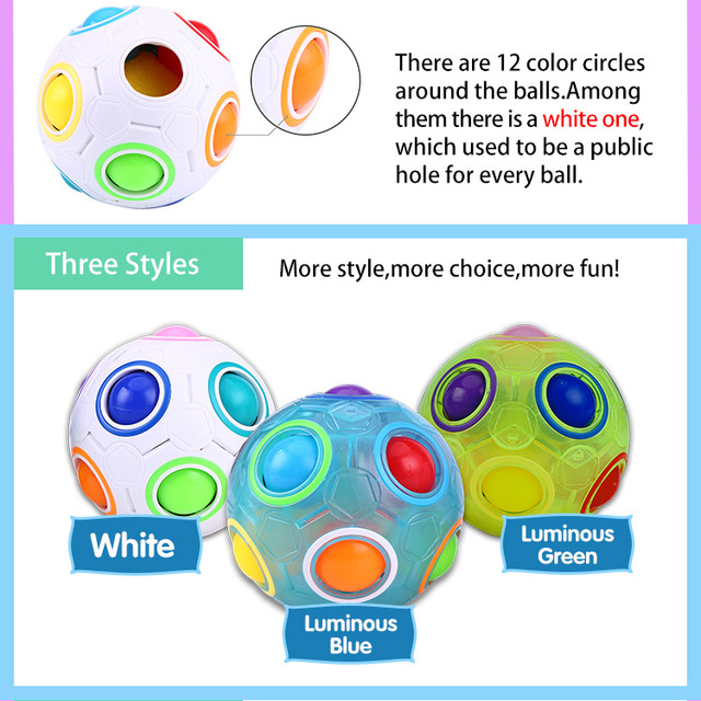 Magiczna tęczowa piłka sferyczna układanka kreatywna dla dzieci i dorosłych - edukacyjna zabawka do poznawania kolorów i redukcji stresu, wymaga użycia palec - Wianko - 6
