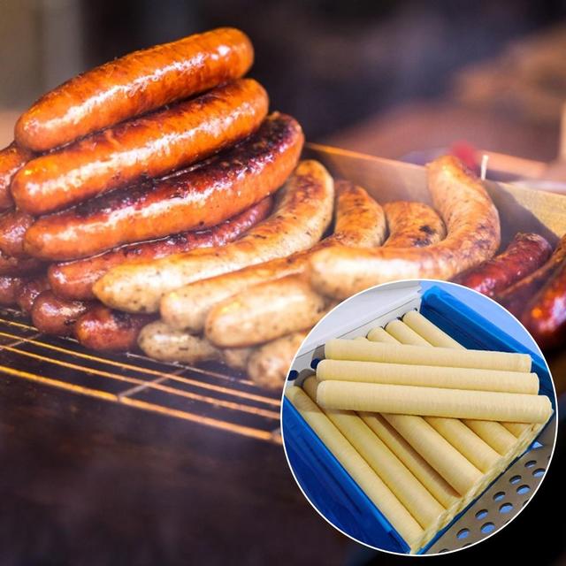 Naturalna obudowa kolagenu 14M x 26MM - Kiełbasa Hot Dog, pieczona i suszona kiełbasa - kolagenowa obudowa kuchenna - Wianko - 8