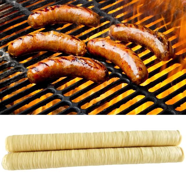 Naturalna obudowa kolagenu 14M x 26MM - Kiełbasa Hot Dog, pieczona i suszona kiełbasa - kolagenowa obudowa kuchenna - Wianko - 6