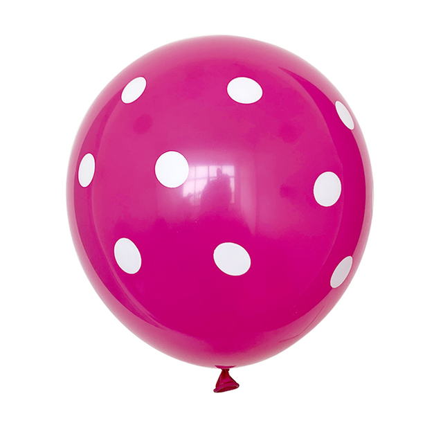 20 sztuk czarno-czerwonych-białych lateksowych balonów Polka dot punkt fali - dekoracja na urodziny, wesele - Wianko - 5