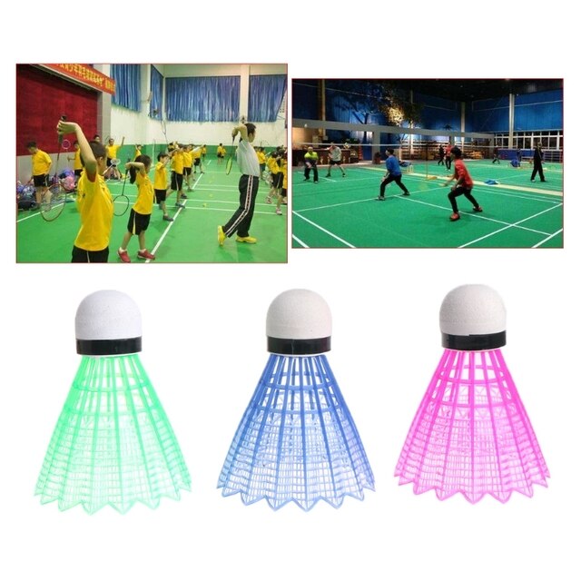 3 sztuki lotek do badmintona LED z kolorowym oświetleniem - Wianko - 7