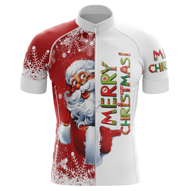 Świąteczna koszulka rowerowa z nadrukiem świętego Mikołaja, krótki rękaw, lekka i letnia, HIRBGOD 2020, TYZ349-01 - Wianko - 5