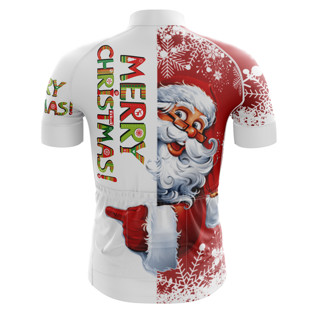 Świąteczna koszulka rowerowa z nadrukiem świętego Mikołaja, krótki rękaw, lekka i letnia, HIRBGOD 2020, TYZ349-01 - Wianko - 7