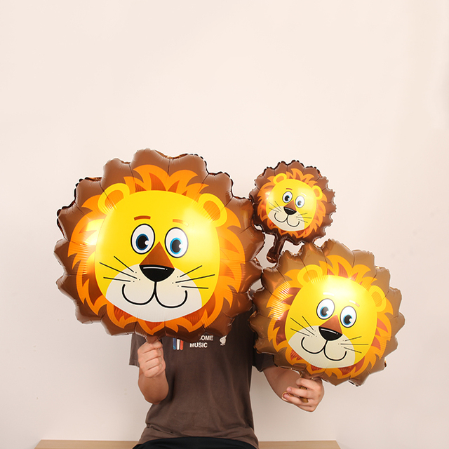 Duży balon z postaciami kreskówkowymi: lew, tygrys, małpa, krowa, zebra i żyrafa - Wianko - 6