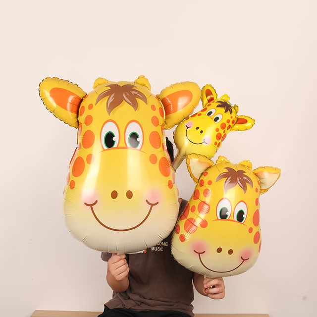 Duży balon z postaciami kreskówkowymi: lew, tygrys, małpa, krowa, zebra i żyrafa - Wianko - 4