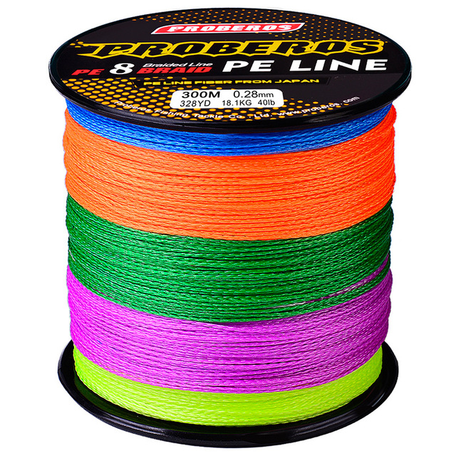 8 stojaków 300M/328 jardów Proberos Fishline Assist Hook Braid Rainbow żyłka pleciona linie PE Multifilamento De Pesca ->8 stojaków plecionych żyłek Proberos Fishline Assist Hook Braid Rainbow PE Multifilamento De Pesca (300M/328 jardów) - Wianko - 1