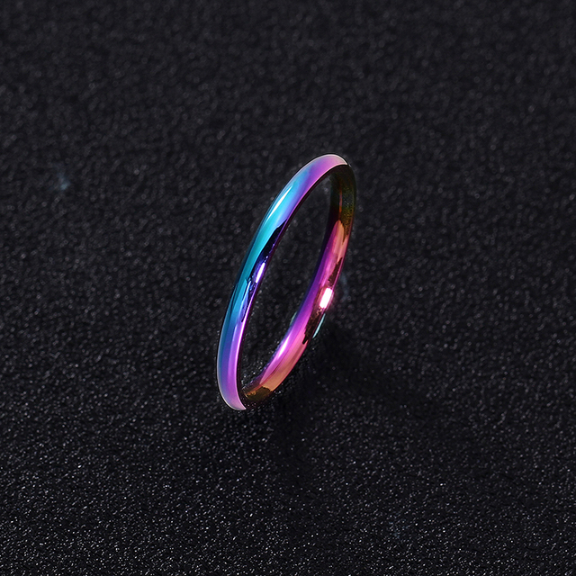 MANGOXY - para pierścieni obrączkowych dla miłośników tytanu. Stal nierdzewna, szerokość 2mm i 4mm - Wianko - 6